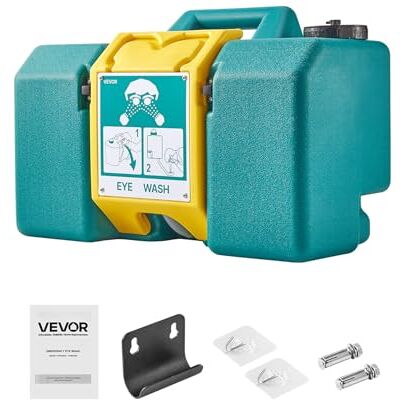 VEVOR Stazione di Lavaggio Oculare di Emergenza da 535 x 245 x 355 mm Stazione Lavaocchi Portatile con 2 Spruzzi, Installazione Semplificata, per Scuole, Laboratori, Fabbriche, Verde VEVOR Stazione di Lavaggio Oculare di Emergenza da 535 x 245 x 355 mm Stazione Lavaocchi Portatile con 2 Spruzzi, Installazione Semplificata, per Scuole, Laboratori, Fabbriche, Verde