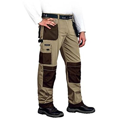 REIS Leber&Hollman Pantaloni protettivi, Misura 50, Colore: Beige/Marrone/Nero REIS Leber&Hollman Pantaloni protettivi, Misura 50, Colore: Beige/Marrone/Nero