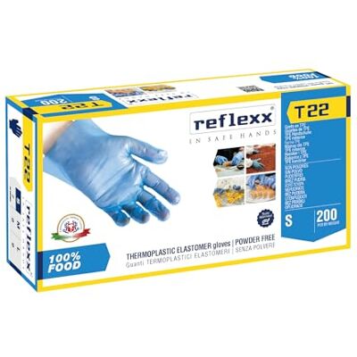 Reflexx T22, guanti termoplastici elastomeri 100% idonei per alimenti, gr. 2,0 (S) Reflexx T22, guanti termoplastici elastomeri 100% idonei per alimenti, gr. 2,0 (S)