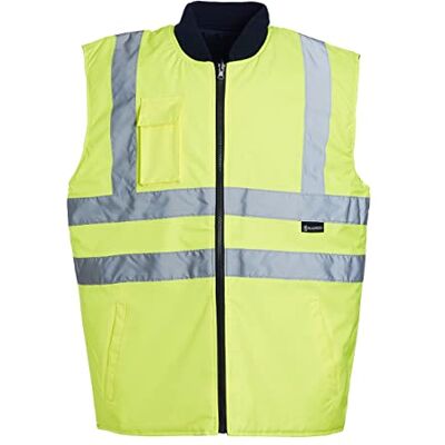 Blackrock Hi Vis Body Warmer Giallo/Navy Gilet imbottito reversibile, foderato in trapunta, caldo scaldacorpo da lavoro per uomini e donne, gilet equestre Hi Vis riflettente abbigliamento di sicurezza Blackrock Hi Vis Body Warmer Giallo/Navy Gilet imbottito reversibile, foderato in trapunta, caldo scaldacorpo da lavoro per uomini e donne, gilet equestre Hi Vis riflettente abbigliamento di sicurezza