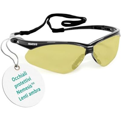 Ansell KleenGuard Nemesis Occhiali di Sicurezza Antiappannamento DPI Protezione Occhi, Leggeri Avvolgenti per Cantiere, Tiro, Esterno e Industria – Ambra/Nero, 1 Paio Ansell KleenGuard Nemesis Occhiali di Sicurezza Antiappannamento DPI Protezione Occhi, Leggeri Avvolgenti per Cantiere, Tiro, Esterno e Industria – Ambra/Nero, 1 Paio