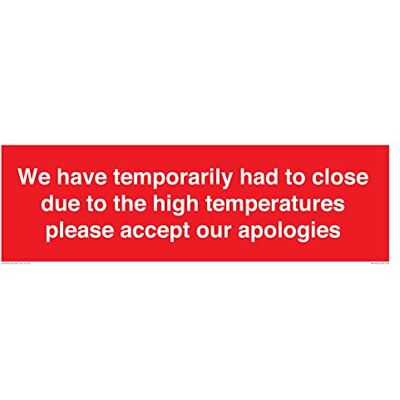 Viking Abbiamo temporaneamente dovuto chiudere a causa delle alte temperature si prega di accettare le nostre scuse Segno - Viking Abbiamo temporaneamente dovuto chiudere a causa delle alte temperature si prega di accettare le nostre scuse Segno -