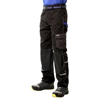 Goodyear Workwear GYPNT011 Riflettente Dettaglio Ginocchiera Protezione Multi Strumento Tasca Pantaloni Da Lavoro Cargo Pantalone, Nero, W34/REG Goodyear Workwear GYPNT011 Riflettente Dettaglio Ginocchiera Protezione Multi Strumento Tasca Pantaloni Da Lavoro Cargo Pantalone, Nero, W34/REG