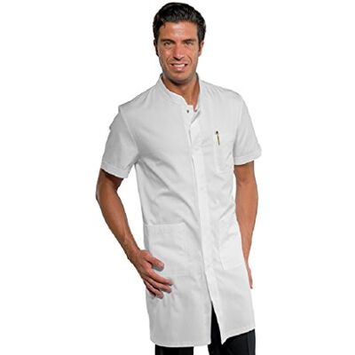 Isacco Camice Dover Bianco, Bianco, XXL, 65% Poliestere 35% Cotone, Mezza Manica Isacco Camice Dover Bianco, Bianco, XXL, 65% Poliestere 35% Cotone, Mezza Manica