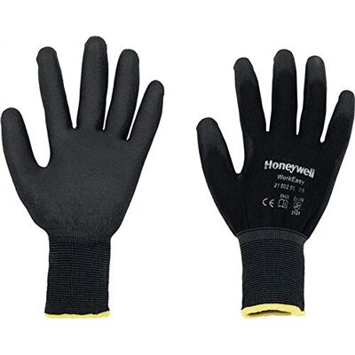Honeywell Workeasy, guanti multiuso in poliuretano nero, facili da maneggiare in ambienti asciutti, EN 388 3121, taglia 9 (confezione da 10 paia) Honeywell Workeasy, guanti multiuso in poliuretano nero, facili da maneggiare in ambienti asciutti, EN 388 3121, taglia 9 (confezione da 10 paia)