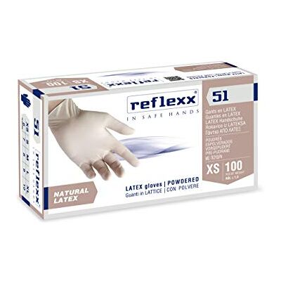 Reflexx 51 GUANTI"m" IN LATTICE CON POLVERE GR.5,0 100PZ Reflexx 51 GUANTI"m" IN LATTICE CON POLVERE GR.5,0 100PZ