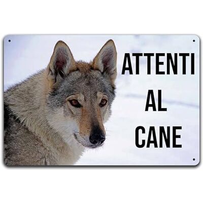 Generic Cartello Segnale Attenti al Cane in Allumnio composito 3mm (20 cm x 15 cm), Cane Lupo Generic Cartello Segnale Attenti al Cane in Allumnio composito 3mm (20 cm x 15 cm), Cane Lupo