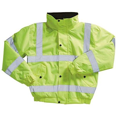 Blackrock Hi Vis Waterproof Bomber Jacket, Per uomo e donna, Giacca gialla, Cappotto, Utility & Safety, High Viz, Lavori edili, Idrorepellente, Certificato EN 20471 Classe 3, EN343 3:1 Blackrock Hi Vis Waterproof Bomber Jacket, Per uomo e donna, Giacca gialla, Cappotto, Utility & Safety, High Viz, Lavori edili, Idrorepellente, Certificato EN 20471 Classe 3, EN343 3:1