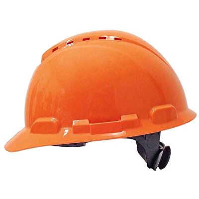 3M Elmetto , cricchetto, ventilato, fascia antisudore in plastica, arancione, H700N-OR 3M Elmetto , cricchetto, ventilato, fascia antisudore in plastica, arancione, H700N-OR