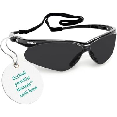 Ansell KleenGuard Nemesis Occhiali di Sicurezza Antiappannamento DPI Protezione Occhi, Leggeri Avvolgenti per Cantiere, Tiro, Esterno e Industria – Fumé/Nero, 1 Paio Ansell KleenGuard Nemesis Occhiali di Sicurezza Antiappannamento DPI Protezione Occhi, Leggeri Avvolgenti per Cantiere, Tiro, Esterno e Industria – Fumé/Nero, 1 Paio