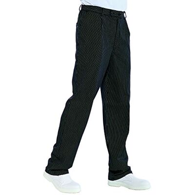 Isacco Pantalone Cuoco Vienna Nero, Vienna Nero, L, 65% Poliestere 35% Cotone Isacco Pantalone Cuoco Vienna Nero, Vienna Nero, L, 65% Poliestere 35% Cotone