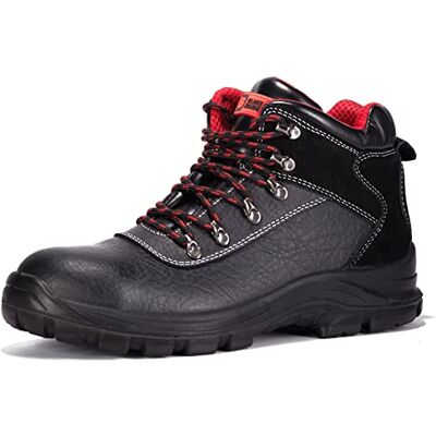 BLACK HAMMER Stivali Maschili in Pelle Scarpe Antinfortunistiche Impermeabili S3 SRC Scarpe da Lavoro in Pelle con Punta in Ferro Uomo (46 EU) BLACK HAMMER Stivali Maschili in Pelle Scarpe Antinfortunistiche Impermeabili S3 SRC Scarpe da Lavoro in Pelle con Punta in Ferro Uomo (46 EU)