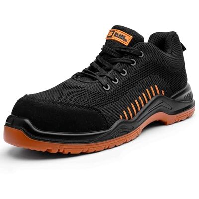 BLACK HAMMER Scarpe da Uomo di Sicurezza Flynit Senza Metallo S1P SRC Ultra Leggere con Punte Composite Suole Interne in Kevlar Senza Hiker (44 EU, Arancio) BLACK HAMMER Scarpe da Uomo di Sicurezza Flynit Senza Metallo S1P SRC Ultra Leggere con Punte Composite Suole Interne in Kevlar Senza Hiker (44 EU, Arancio)