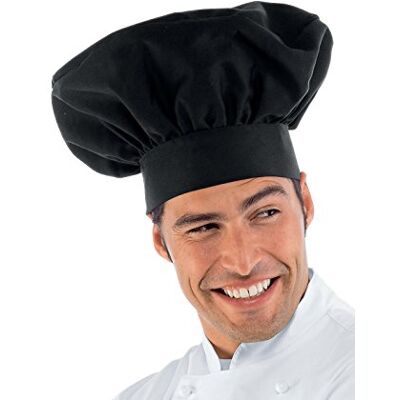 ISACCO Cappello Cuoco Nero, Nero, 65% Poliestere 35% Cotone ISACCO Cappello Cuoco Nero, Nero, 65% Poliestere 35% Cotone