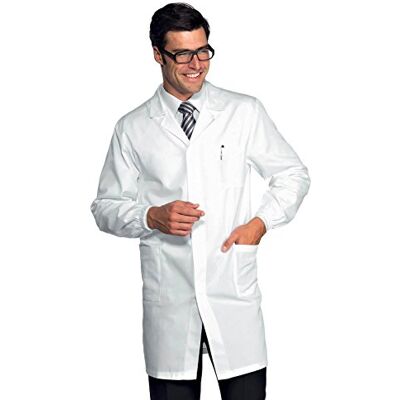 Isacco Camice Uomo Bianco, Bianco, S, 100% Cotone, Manica Lunga, Bottoni con asola Isacco Camice Uomo Bianco, Bianco, S, 100% Cotone, Manica Lunga, Bottoni con asola