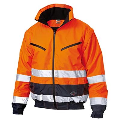 siggi Bomber Bicolore Con Gilet Alta Visibilita' Arancio,Uomo,S siggi Bomber Bicolore Con Gilet Alta Visibilita' Arancio,Uomo,S