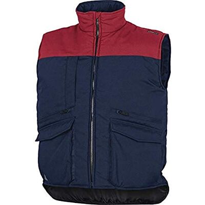 Deltaplus SIER2BR3X Gilet con tasche multiple in policotone, colore blu navy/rosso, taglia 3XL Deltaplus SIER2BR3X Gilet con tasche multiple in policotone, colore blu navy/rosso, taglia 3XL
