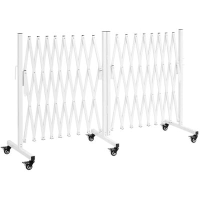 VEVOR Barricata Mobile Espandibile Barriera di Sicurezza Doppia da 5,48 m Barriera Flessibile con Ruote Bloccabili Cancello Controllo della Folla Recinzione Espandibile Stradale, Bianco VEVOR Barricata Mobile Espandibile Barriera di Sicurezza Doppia da 5,48 m Barriera Flessibile con Ruote Bloccabili Cancello Controllo della Folla Recinzione Espandibile Stradale, Bianco