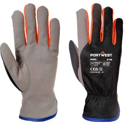 Portwest Guanto Wintershield, Nero/Arancione, L/9 Portwest Guanto Wintershield, Nero/Arancione, L/9