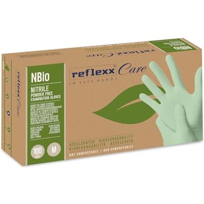 Reflexx NBio, guanti in nitrile con biodegradazione accelerata, gr. 3,5 (M), TAGLIA M Reflexx NBio, guanti in nitrile con biodegradazione accelerata, gr. 3,5 (M), TAGLIA M