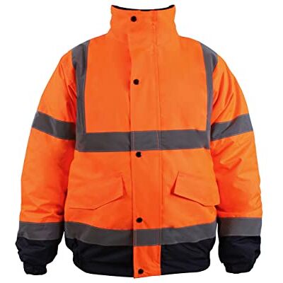 Blackrock Hi Vis Waterproof Bomber Jacket, Per uomo e donna, Giacca arancione, Cappotto, Utility & Safety, High Viz, Lavori edili, Idrorepellente, Certificato EN 20471 Classe 3, EN343 3:8 Blackrock Hi Vis Waterproof Bomber Jacket, Per uomo e donna, Giacca arancione, Cappotto, Utility & Safety, High Viz, Lavori edili, Idrorepellente, Certificato EN 20471 Classe 3, EN343 3:8