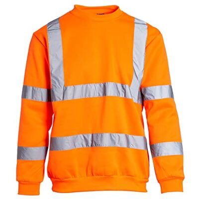 Blackrock Hi Vis Orange Jumper, Maglia a maniche lunghe ad alta visibilità per uomini e donne, abbigliamento da lavoro invernale, felpa, abbigliamento da lavoro, manica lunga spessa Hi Vis Blackrock Hi Vis Orange Jumper, Maglia a maniche lunghe ad alta visibilità per uomini e donne, abbigliamento da lavoro invernale, felpa, abbigliamento da lavoro, manica lunga spessa Hi Vis