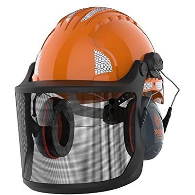 JSP EVOGuard M2 Elmetto Forestale Sistema Completo con Visiera, Arancio JSP EVOGuard M2 Elmetto Forestale Sistema Completo con Visiera, Arancio