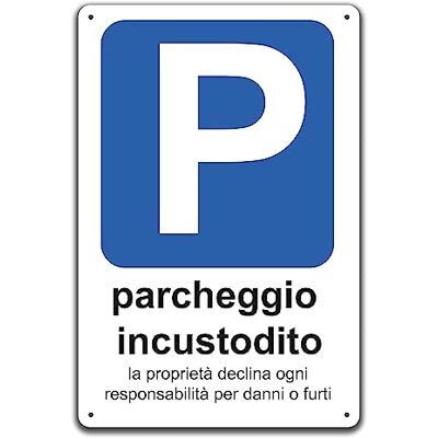 Generic Phonecasing Cartello Segnale Divieto di Sosta Parcheggio 3 mm Composito (15 cm x 20 cm, Parcheggio Incustodito) Generic Phonecasing Cartello Segnale Divieto di Sosta Parcheggio 3 mm Composito (15 cm x 20 cm, Parcheggio Incustodito)