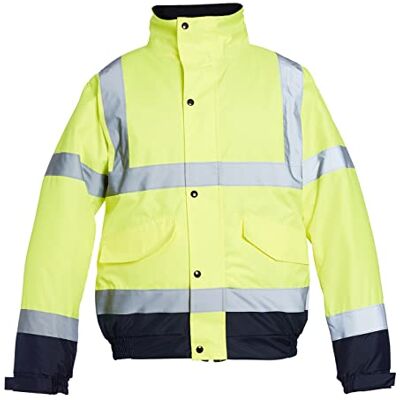 Blackrock Hi Vis Waterproof Bomber Jacket, Per uomo e donna, Giacca gialla, Cappotto, Utility & Safety, High Viz, Lavori edili, Idrorepellente, Certificato EN 20471 Classe 3, EN343 3:8 Blackrock Hi Vis Waterproof Bomber Jacket, Per uomo e donna, Giacca gialla, Cappotto, Utility & Safety, High Viz, Lavori edili, Idrorepellente, Certificato EN 20471 Classe 3, EN343 3:8