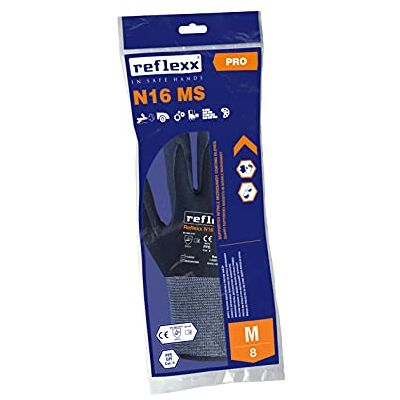 Reflexx N16 Guanti SUPPORTATI Nitrile Microsandy (1 paio) (M) Reflexx N16 Guanti SUPPORTATI Nitrile Microsandy (1 paio) (M)