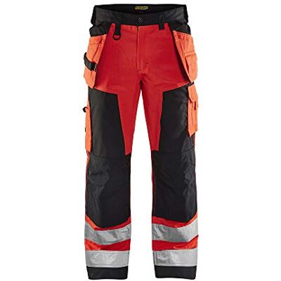 BLÅKLÄDER 'blaklaeder Pantaloni alla zuava "High Vis classe 2 dimensioni, 1 pezzi, D84, Rosso/Nero, BLÅKLÄDER 'blaklaeder Pantaloni alla zuava "High Vis classe 2 dimensioni, 1 pezzi, D84, Rosso/Nero,
