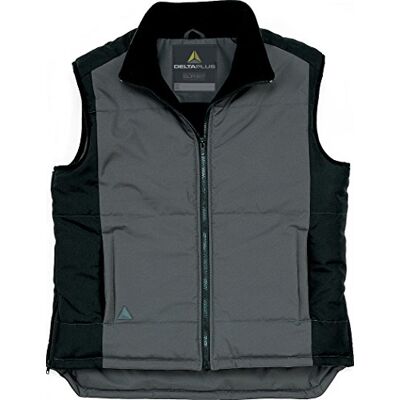 Deltaplus Delta PLus Gilet in poliestere pongee pvc grigio/nero, taglia M Deltaplus Delta PLus Gilet in poliestere pongee pvc grigio/nero, taglia M