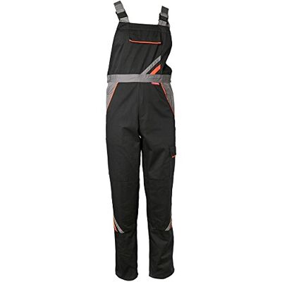 Planam Visline Salopette Nero/Arancione/Zinco, Taglia 24 Planam Visline Salopette Nero/Arancione/Zinco, Taglia 24