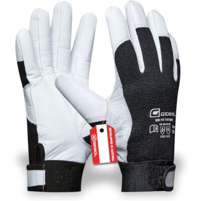 Gebol Guanti da lavoro in pelle con chiusura in velcro per l'inverno, taglia XL (Gr 10) L, colore bianco, tinta unita, Thermo L, 1 paio Gebol Guanti da lavoro in pelle con chiusura in velcro per l'inverno, taglia XL (Gr 10) L, colore bianco, tinta unita, Thermo L, 1 paio