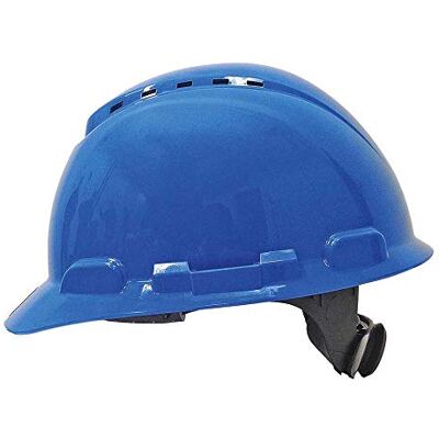 3M Elmetto , cricchetto, ventilato, fascia antisudore in plastica, blu, H700N-BB 3M Elmetto , cricchetto, ventilato, fascia antisudore in plastica, blu, H700N-BB