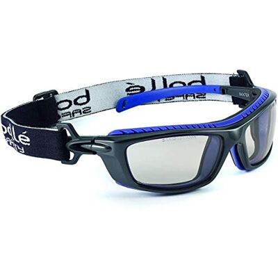 Bollé BAXTER Montura PC negro y azul – Ocular CSP en PC anti-vaho y anti-rayaduras PLATINUM – cinta y espuma Bollé BAXTER Montura PC negro y azul – Ocular CSP en PC anti-vaho y anti-rayaduras PLATINUM – cinta y espuma