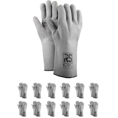 RS THERM Guanti da saldatura in cotone misto e poliestere/taglia 10, 12 paia/bianco/guanti da lavoro/guanti protettivi RS THERM Guanti da saldatura in cotone misto e poliestere/taglia 10, 12 paia/bianco/guanti da lavoro/guanti protettivi
