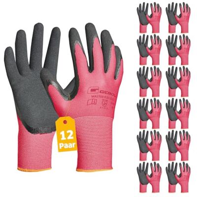 Gebol Master Flex Eco Lady Guanti da lavoro con rivestimento in nitrile, impugnatura sicura, guanti in nitrile per officina e montaggio, da donna, taglia XS (Gr 6), fenicottero, confezione multipla, Gebol Master Flex Eco Lady Guanti da lavoro con rivestimento in nitrile, impugnatura sicura, guanti in nitrile per officina e montaggio, da donna, taglia XS (Gr 6), fenicottero, confezione multipla,