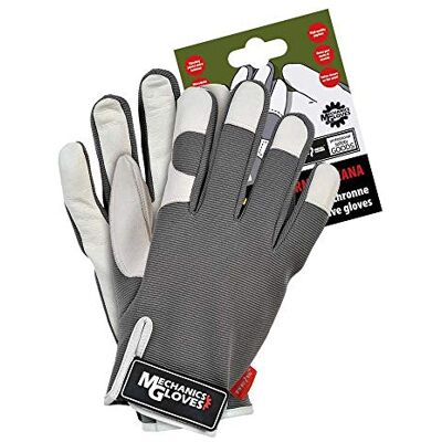 REIS Guanti protettivi Mechanics Gloves, grigio/bianco, taglia XL, 1 pezzo REIS Guanti protettivi Mechanics Gloves, grigio/bianco, taglia XL, 1 pezzo