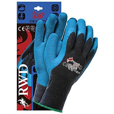 REIS RWDM Dragon Guanti protettivi, misura M, confezione da 6, colore: Nero/Blu REIS RWDM Dragon Guanti protettivi, misura M, confezione da 6, colore: Nero/Blu