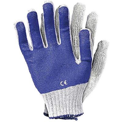 REIS Rrn9 Guanti protettivi, bianco-blu, 9 misure, confezione da 10 REIS Rrn9 Guanti protettivi, bianco-blu, 9 misure, confezione da 10