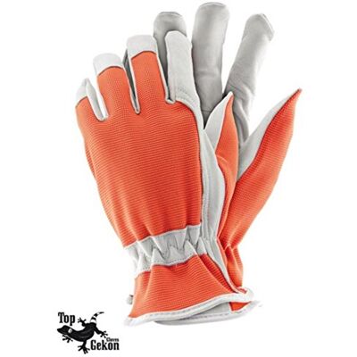 REIS RDRIVER Guanti protettivi in cotone top, confezione da 12, colore: Arancione/Bianco REIS RDRIVER Guanti protettivi in cotone top, confezione da 12, colore: Arancione/Bianco