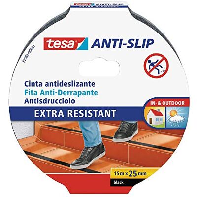 Tesa Nastro Antiscivolo 15 m x 25 mm Nero Tesa Nastro Antiscivolo 15 m x 25 mm Nero