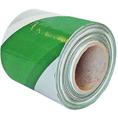 REIS TASO100ZW-251S Nastro segnaletico, 100 m, colore: Verde/Bianco REIS TASO100ZW-251S Nastro segnaletico, 100 m, colore: Verde/Bianco