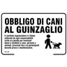 Social Crazy NEW CARTELLO SEGNALETICO Obbligo di cani al guinzaglio Il comitato organizzatore si ritiene sollevato da ogni responsabilità (PANNELLO IN FOREX 30X42 CM)