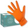 ASAP T-Grip ARANCIONE Guanti monouso in nitrile senza polvere, 8,5g DIAMANTE testurizzati Scatola da 50 (XL)