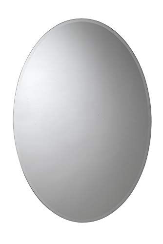 Croydex Armadietto in alluminio con 1 sportello ovale, 53,5 x 78,5 cm