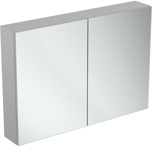 Ideal Standard Specchio contenitore con ante a chiusura rallentata e specchio ingranditore interno, 100x70, Neutro