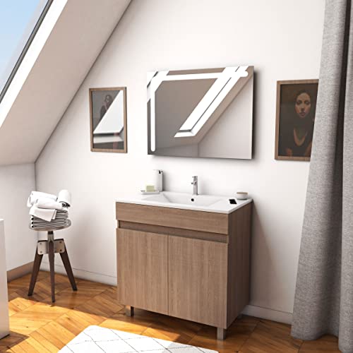 AURLANE Mobile da Bagno, Bianco, Medium