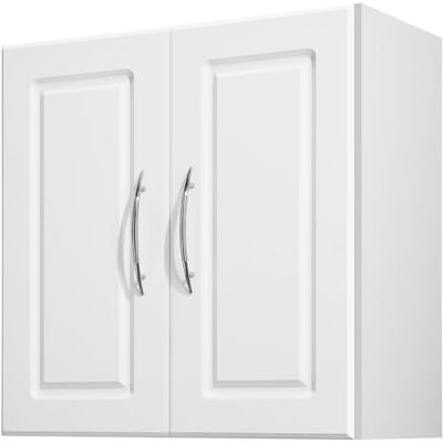 VEVOR Mobiletto Pensile per Lavanderia da 30 x 60 x 60 cm, Mobiletto Pensile a 2 Ripiani con Ripiano Regolabile, Armadietto Bagno Sospeso con 2 Ante, per Cucina, Bagno, Lavanderia, Bianco VEVOR Mobiletto Pensile per Lavanderia da 30 x 60 x 60 cm, Mobiletto Pensile a 2 Ripiani con Ripiano Regolabile, Armadietto Bagno Sospeso con 2 Ante, per Cucina, Bagno, Lavanderia, Bianco